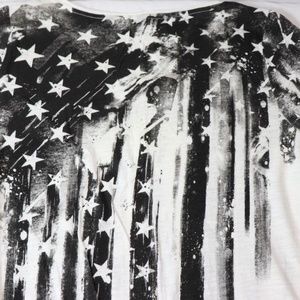 vintage american flag shirt with fringe
